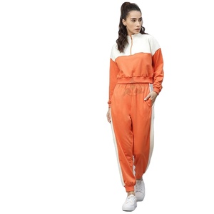 Chándal de invierno informal con capucha para mujer 2025 100% algodón transpirable moda último estilo personalizado al por mayor - Product Image 4