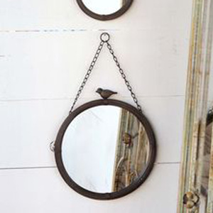 Elegante Marco de espejo de pared de Metal redondo negro moderno latón europeo espejo de baño ESPEJOS de acentos de pared a granel hecho a mano - Product Image 2