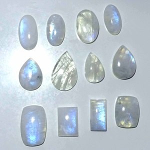 Cabochon de pierres précieuses de quartz en vrac de pierre de lune naturelle de meilleure qualité dans toutes les formes et tailles de mélange pour la fabrication de bijoux - Product Image 6