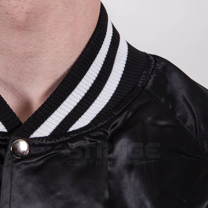 Chaqueta Varsity de Invierno con Cuello Alto y Logotipo Frontal Personalizado, Satén, Ligera, Ecológica, Nueva Llegada, Precio al por Mayor - Product Image 5