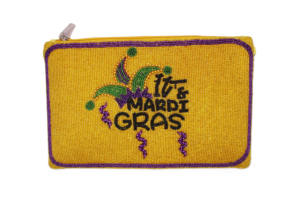 Pochette à main en perles faite à la main pour le Mardi Gras, design à carreaux abstrait, sac à main élégant pour femmes, idéal pour offrir en cadeau et pour les événements - Product Image 3