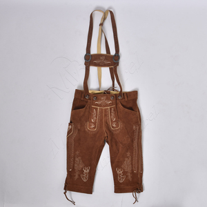 High Quality Men Traditional German Oktoberfest Lederhosen Distress Leather Shorts Bavarian Shorts Latest German Bavarian Pants - Product Image 4