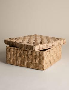 Caja de Almacenamiento Cuadrada de Pasto Marino, Caja de Almacenamiento Hecha a Mano, Ecológica, Natural, Decoración del Hogar, Venta al por Mayor desde Vietnam - Product Image 1