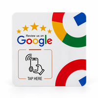 Support de carte personnalisé en acrylique pour avis Google avec affichage NFC pour les commentaires clients et le marketing sur les réseaux sociaux