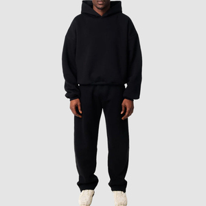 Custom Heavyweight Pullover Hoodie Men Tracksuits High Quality Polyester Cotton Vintage Baggy <b>Sweatpants</b> Hoodie <b>Set</b> Vintage - Product Image 3