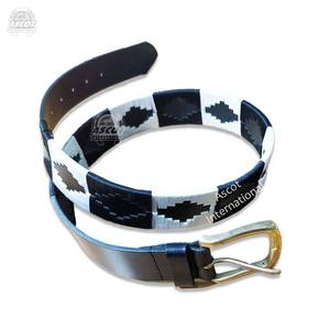 100% Genuine <b>Leather</b> Polo Cowboy <b>Belts</b> for <b>Men</b> with Embroidery Custom logo Wholesale <b>belts</b> for <b>men</b> - Product Image 3