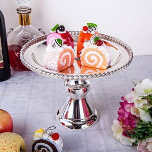 Soporte para pasteles de artículos de comedor, soporte para pasteles dorado y plateado, soporte para postres dulces para uso en la cocina, artículo de decoración de pasteles - Product Image 6