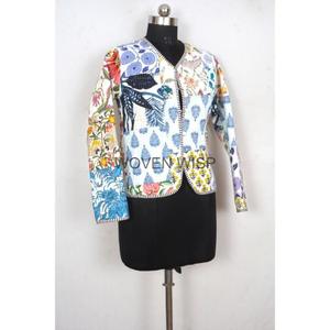 Chắp Vá Bông Khối Ấn Độ Áo Khoác Của Phụ Nữ Mềm Ngắn Áo Handmade Crop Áo Khoác Quà Tặng Cho Phụ Nữ Của - Product Image 5