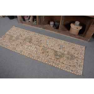 Alfombra de 2.1x6 pies, Alfombra Turca, Alfombra Vintage de Lana Azul con Estampado Animal - Product Image 3