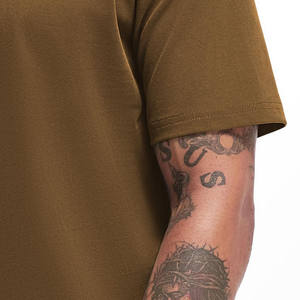 T-shirts Homme Grande Taille en Coton Tricoté 300 GSM, Col Rond, Séchage Rapide, Doux et Lourd, avec Logo Brodé Personnalisé – Offre Spéciale - Product Image 2