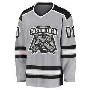 Haute Qualité Oem Personnalisé Hockey Sur Glace Blanc Uniforme Vierge Sergé Broderie Hockey Sur Glace Maillot Uniformes Porter - Product Image 6