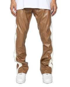 Best-seller Pantalon en cuir pour femme Taille haute Faux cuir extensible Élégant Idéal pour un usage quotidien - Product Image 1