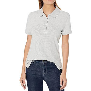 Polos de mujer de servicio OEM más vendidos precio barato al por mayor 100% algodón polos de mujer hechos en Pakistán - Product Image 1