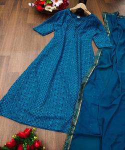 Diseñador indio elegante <span class=keywords><strong>Lehenga</strong></span> Choli con blusa Diseñador tradicional indio ropa casual <span class=keywords><strong>material</strong></span> de vestido colorido - Product Image 3