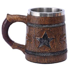 Mug à café en bois artisanal de style ancien, souvenir de luxe, couleurs personnalisables, logo pour cadeaux d'affaires - Product Image 6