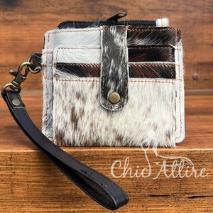 กระเป๋าใส่บัตรเครดิตหนังวัวน่ารักขนาดเล็กสำหรับผู้หญิงกระเป๋าใส่เหรียญแบบบางกระเป๋าสตางค์หนังแท้ขนาดเล็กแบบเรียบง่าย - Product Image 1