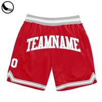 Shorts de basketball personnalisés pour hommes et femmes, coupe athlétique, en maille respirante, motif étoiles sublimées marine, en polyester