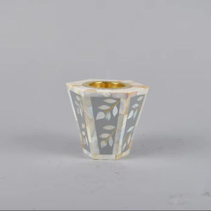 Quemador de Incienso de Lujo con Incrustaciones de Nácar, Geométrico, Hexagonal, de Resina, Artesanía Árabe, Mabkhara para Oud, Decoración del Hogar, Regalo - Product Image 1