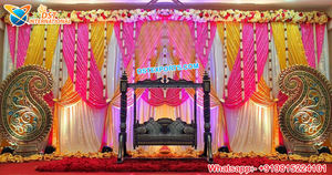 Asiento nupcial de estilo único para ceremonia de brazalete, asiento de Metal redondo para boda al aire libre para Photobooth, asiento nupcial de Metal de forma ovalada, EE. UU. - Product Image 6