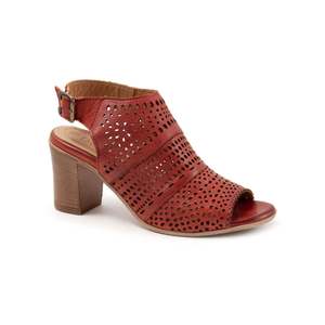 Sandalo Donna Bueno Upton Slingback con Tacco, in Pelle Terracotta Arancione con Chiusura Stringata, Misura 7.5-8US, Traspirante, Zeppa Piatta - Product Image 1
