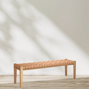 Best selling ottoman <b>bench</b> with wooden <b>legs</b> outdror furniture modern contemporary high quality product from Indonesia - Product Image 5