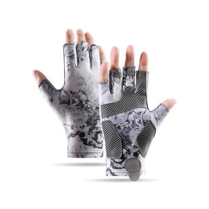 New Arrival Customizable <b>Nylon</b> Waterproof Fishing Gloves with Adjustable <b>Hook</b> & Loop Closure for Unisex Use in All Sizes Seasons - Product Image 1