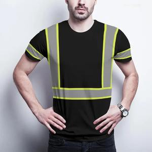 Camiseta de Trabajo de Manga Corta de Alta Visibilidad, Personalizable al por Mayor, de Poliéster Térmico, Unisex, Transpirable, de Seguridad - Product Image 6