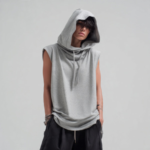 Sudadera sin Mangas Holgada para Hombre, Camiseta Deportiva con Capucha, Sudadera sin Mangas Holgada y Ajustada para Hombre - Product Image 1