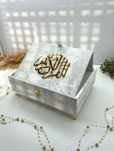 Boîte-cadeau rectangulaire en bois écologique Pafu Ramadan Mubarak Eid Décoration islamique pour la maison - Product Image 6