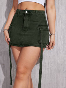 กระโปรงยีนส์ทรงตรงเอวสไตล์ Y2K สำหรับฤดูใบไม้ผลิฤดูร้อนฤดูใบไม้ร่วงกระโปรงยีนส์ทรงสั้นสไตล์เซ็กซี่ - Product Image 3