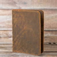 Dompet Kulit Buatan Tangan Cokelat, Organizer Perjalanan, Tempat Paspor, Dompet Keluarga, Dompet Panjang Kasual Elegan, Pelindung RFID