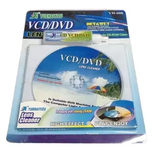 ¡Nuevo! Limpiador de lentes YH-608 CD/DVD/VCD para reproductores de DVD, sistemas de juegos Blu-Ray con instrucciones, 8 idiomas