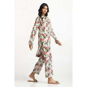 Conjunto de Dos Piezas Estampado de Algodón y Viscosa KST-43358, Top y Pantalón de Chifón Elegantes para Uso Diario - Product Image 6