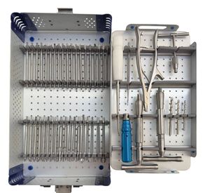 Ensemble d'extracteurs de vis cassées orthopédiques pour la chirurgie de la colonne vertébrale avec boîte de stérilisation - Product Image 6