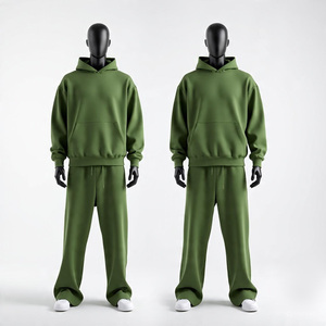 Conjunto Deportivo Holgado Personalizado de 450 g/m², Pantalones Deportivos Acampanados para Hombre, Cintura Alta, Dos Piezas, Conjuntos Deportivos para Correr en Venta en Línea 2025 - Product Image 6