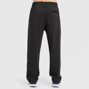 Respite 100% Cotton Trousers (Black) XL 5XL Lightweight Straight Pattern Jogger Sweatpants Zipper Pleat Colored <b>Work</b> Wear - Product Image 2