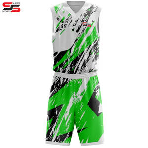 Dernier modèle Impression par sublimation Maillot et pantalon de basket-ball en gros Uniformes de basket-ball réversibles pour jeunes personnalisés - Product Image 4