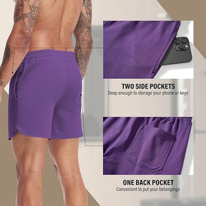 Pantalones Cortos Casuales de Forro Polar para Hombre, 100% Algodón, Cintura Elástica, Color Sólido, Cálidos, Transpirables, Impermeables, Ligeros, Duraderos, para Uso Diario - Product Image 2