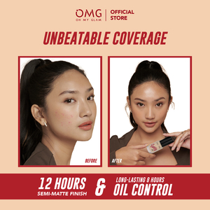 OMG Oh My Glam Coverlast Liquid <b>Foundation</b> 32 N Natural 25 ml Halal certified Waterproof, Vegan Formula - Product Image 2