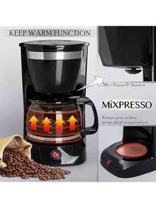 Electric Filter <b>Coffee</b> Maker 12 Cups, Glass Carafe, <b>Automatic</b> Keep Warm, Large Capacity <b>Coffee</b> <b>Machine</b> for Home and Office - Product Image 5
