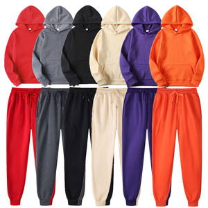 2 Pc Sweatsuit Distressed Embroidery Hoodie Flared Sweatpants Sets pour hommes Custom Sweat Jogger Stacked Pants Set Tracksuits Set - Product Image 1