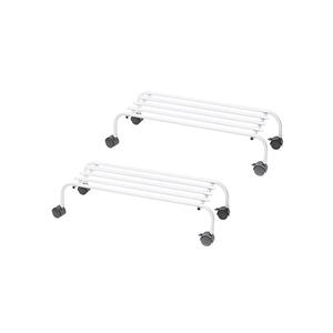 Support de plante avec roues (lot de 2) | Support de plante en métal robuste avec roues roulantes pour balcon - Product Image 1