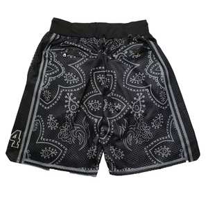Vente directe d'usine Short de basket-ball en maille pour hommes Short en maille de basket-ball cousu pour toutes les équipes Short en maille de sublimation complète - Product Image 2