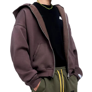 เสื้อฮู้ดลายว่างเปล่าสำหรับผู้ชายเสื้อผ้าแนวสตรีทผ้าคอตตอนมี400gsm น้ำหนักมากกำหนดโลโก้ได้เอง - Product Image 2