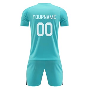 Maillot de football personnalisé de haute qualité 100% polyester, antibactérien, séchage rapide et respirant, ensemble complet d'uniformes pour les équipes - Product Image 3