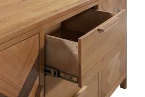 MARS High-Grade Solid Oak <b>Sideboard</b> 2-Door 3-Drawer Dining Room Set Antique Design Style From Vietnamese Supplier - Product Image 6