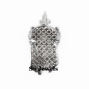 Unisex 925 <b>Sterling</b> <b>Silver</b> Rhodium Plated Jesus <b>Pendant</b> Claw Setting Custom Iced Religious Hip Hop Jewelry Moissanite <b>Necklaces</b> - Product Image 3
