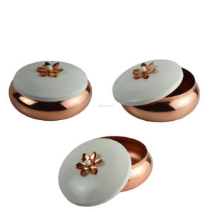 Copper Plated Food Storage Containers <b>Cookies</b> <b>Jar</b> for Dry Fruits & Candy Colored Combo Design - Product Image 4