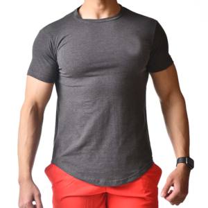 T-shirt de sport de couleur unie de haute qualité vêtements de sport actifs pour Streetwear mèche course entraînement Sport Fitness T-shirt pour hommes - Product Image 5