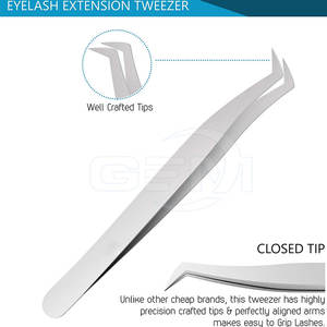 แหนบถอนขนตาแบบกำหนดเองแหนบสแตนเลสสไตล์ที่เป็นเอกลักษณ์ - Product Image 5